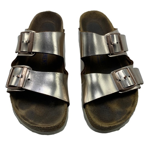 Birkenstock Shoes - Birkenstock Arizona rose gold sandal size 39